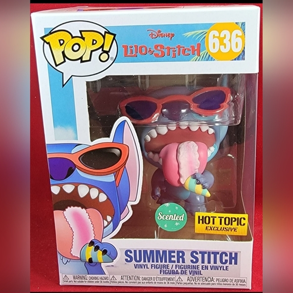 Hot topic exclusive summer stitch funko # 636 (nib) With pop protector - Picture 2 of 7